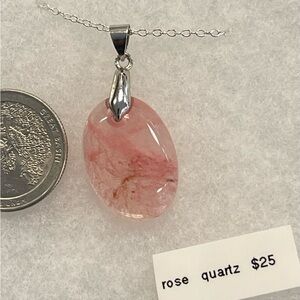 Rose Quartz Pendant Necklace